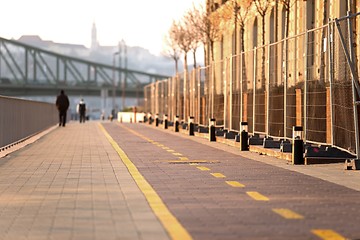 Image showing Sunset at the park