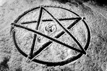 Image showing Pentagram closeup photo