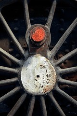 Image showing Industrial worn metal closeup photo