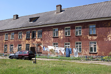 Image showing Long old house