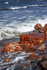 Image showing Brick on the sea