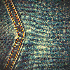 Image showing jeans background with seam