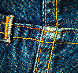 Image showing Crossed seams on jeans