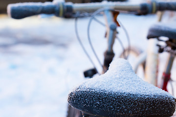 Image showing bike in the snow