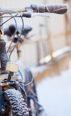 Image showing bike in the snow