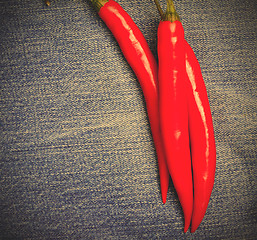 Image showing chili pepper on jeans