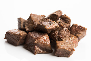 Image showing beef stew on white background 