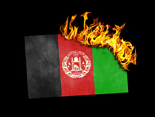 Image showing Flag burning - Afghanistan