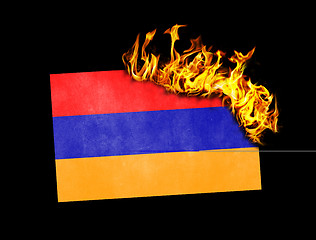 Image showing Flag burning - Armenia