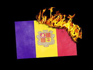 Image showing Flag burning - Andorra