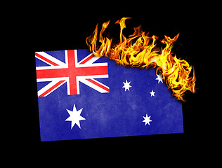 Image showing Flag burning - Australia