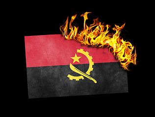 Image showing Flag burning - Angola