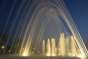 Image showing City Fountain at Night.