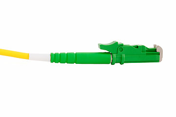 Image showing green fiber optic E2000 connector