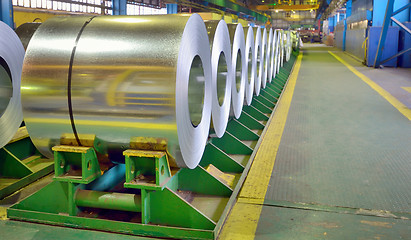 Image showing galvanized steel coils