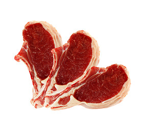 Image showing raw meats isolated