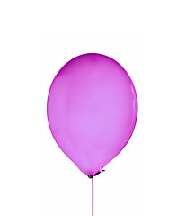 Image showing pink balloon with string isolated