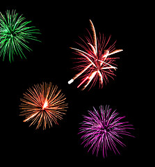 Image showing Colorful Fireworks