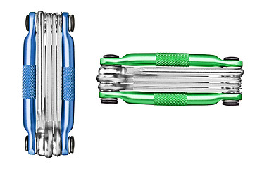 Image showing two swiss Penknifes on a white background