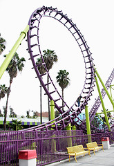 Image showing Roller coaster loop