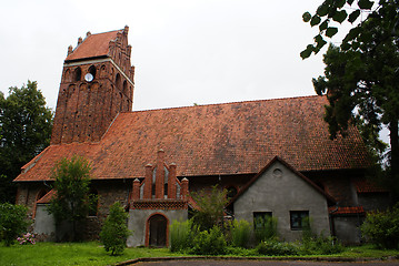 Image showing Brick catholic church