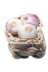 Image showing Basket of Garlic