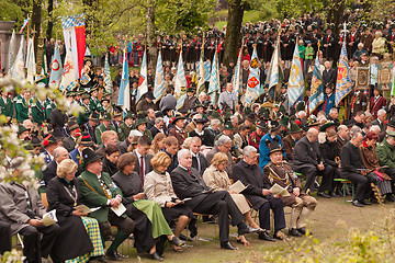 Image showing Miesbach / Germany / Bavaria - 05.May: Federal politicians during Patronatstag the Mountain protect company