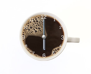 Image showing Coffee time clock Six