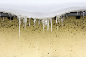 Image showing Icicles hanging