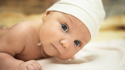 Image showing Nice baby boy in hat