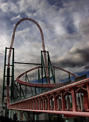 Image showing Nasty scary roller coaster ride