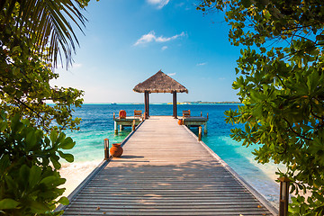Image showing Maldives, a place on the beach for weddings.