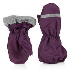 Image showing Children's autumn-winter mittens