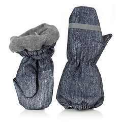 Image showing Children's autumn-winter mittens