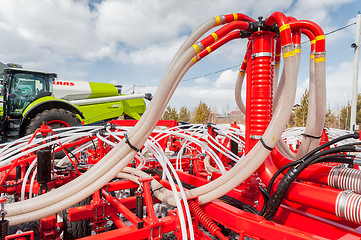 Image showing Hydraulic actuators of tractor hinged equipment