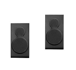 Image showing Pair of black loud speakers