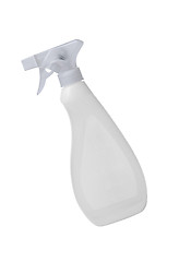 Image showing White plastic spray bottle on isolated