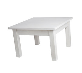 Image showing Elegant white table, with clipping path