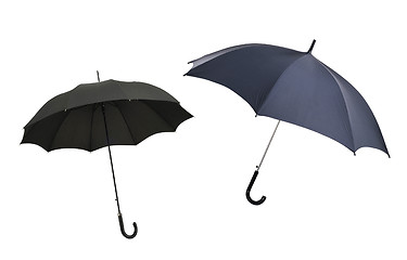 Image showing two umbrellas isolated on white