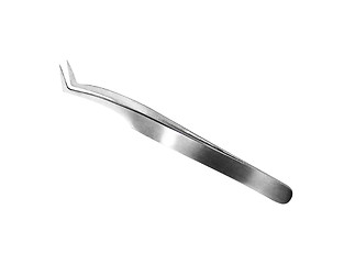 Image showing Pair of steel tweezers isolated