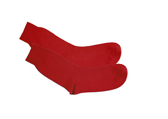 Image showing red socks isolated on white background