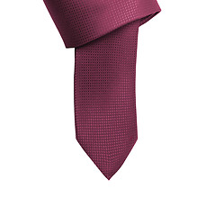 Image showing red tie close up on white background