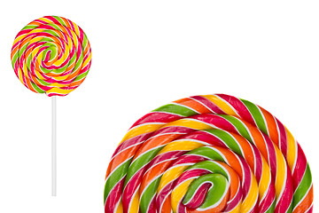 Image showing Two Lollipops candy on white