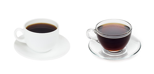 Image showing cup cofee with tea 