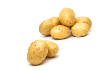 Image showing potato isolated on white background close up