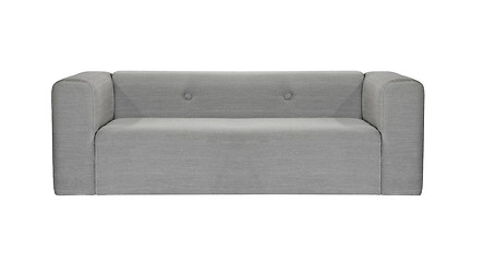 Image showing grey modern sofa isolated