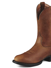 Image showing Single Brown Cowboy Boot