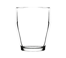 Image showing Empty glass for water on white background