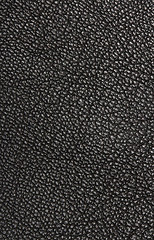 Image showing Black leather texture closeup.