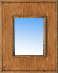 Image showing Vintage picture frame, wood plated